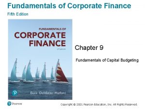 Fundamentals of Corporate Finance Fifth Edition Chapter 9
