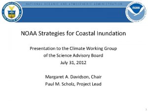 NATIONAL OCEANIC AND ATMOSPHERIC ADMINISTRATION NOAA Strategies for