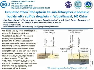 Geophysical Research Abstracts EGU 2020 12311 EGU General