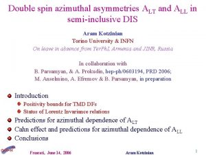 Double spin azimuthal asymmetries ALT and ALL in