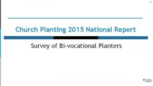 1 Church Planting 2015 National Report Survey of