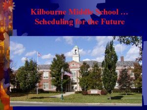 Kilbourne Middle School Scheduling for the Future Agenda