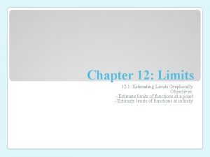 12-1 estimating limits graphically