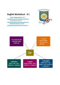 English Worksheet 1 Mara E Badajoz Nakamura 1