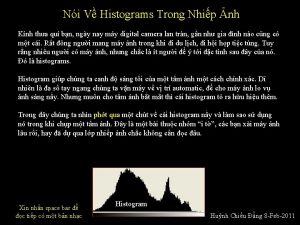 Ni V Histograms Trong Nhip nh Knh tha