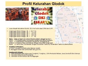 Profil Kelurahan Glodok Luas wilayah kelurahan Glodok 37