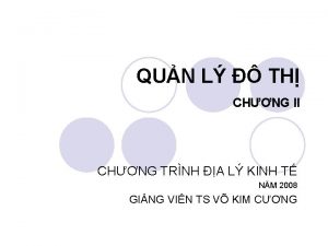 QUN L TH CHNG II CHNG TRNH A