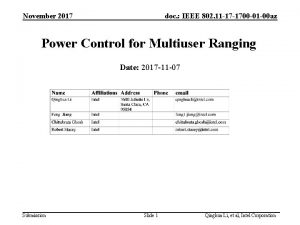 November 2017 doc IEEE 802 11 17 1700