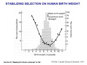 STABILIZING SELECTION ON HUMAN BIRTH WEIGHT See Box