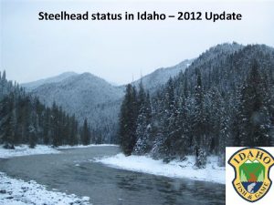Steelhead status in Idaho 2012 Update Dworshak 1972