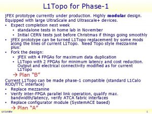 L 1 Topo for Phase1 j FEX prototype