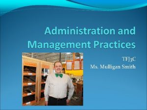 TFJ 3 C Ms Mulligan Smith Information and