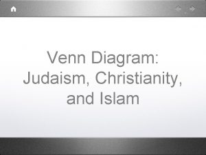 Venn Diagram Judaism Christianity and Islam Venn Diagram