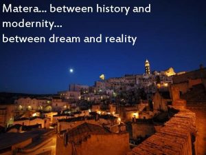 Sassi dream matera