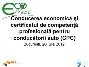 Conducerea economic i certificatul de competen profesional pentru