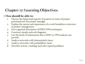 Chapter 17 Learning Objectives You should be able