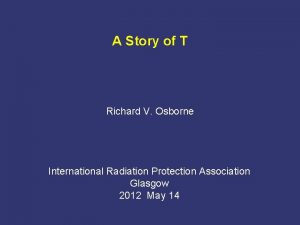 A Story of T Richard V Osborne International