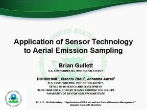 NATIONAL CENTER FOR ATMOSPHERIC RESEARCH Application of Sensor