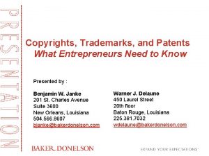 Copyrights Trademarks and Patents What Entrepreneurs Need to