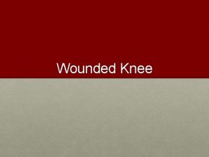 Wounded Knee Key Vocabulary Coerce force Friendly fire