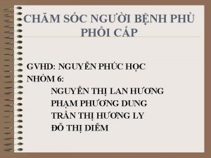 CHM SC NGI BNH PH PHI CP GVHD