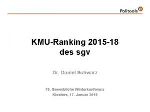KMURanking 2015 18 des sgv Dr Daniel Schwarz