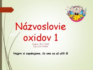 Nzvoslovie O b P oxidov 1 Chmia 25