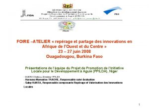 FOIRE ATELIER reprage et partage des innovations en