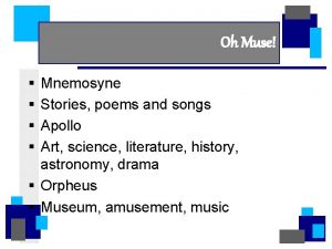 Oh Muse Mnemosyne Stories poems and songs Apollo