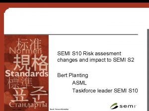 SEMI S 10 Risk assesment changes and impact