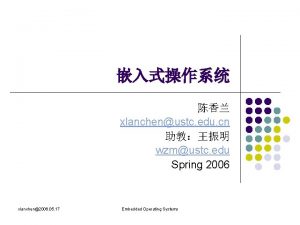xlanchenustc edu cn wzmustc edu Spring 2006 xlanchen2006