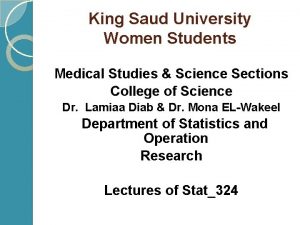 King Saud University Women Students Medical Studies Science
