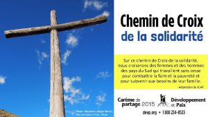 Sur ce chemin de Croix de la solidarit