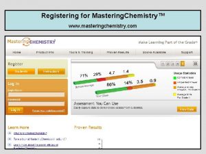 Registering for Mastering Chemistry www masteringchemistry com Go