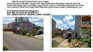 GMAHK jemaat Simpang Periuk Lubuk Linggau Gereja kita