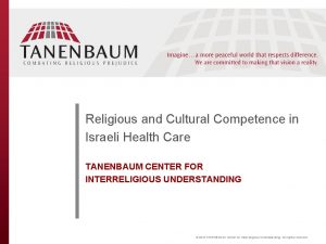 Religious and Cultural Competence in Israeli Health Care