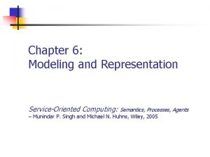 Chapter 6 Modeling and Representation ServiceOriented Computing Semantics