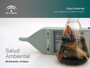 Salud Ambiental CICLO FORMATIVO DE GRADO SUPERIOR Salud