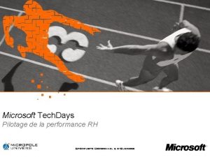 Microsoft Tech Days Pilotage de la performance RH