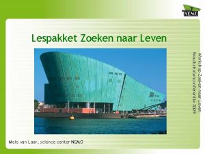 Lespakket Zoeken naar Leven Workshop Zoeken naar Leven