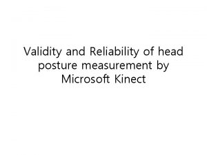 Validity and Reliability of head posture measurement by