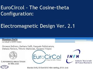 Euro Circol The Cosinetheta Configuration Electromagnetic Design Ver