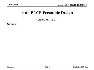 Nov 2011 doc IEEE 802 11 111502 r