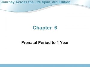 Journey Across the Life Span 3 rd Edition