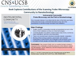 SES 0938099 Book Explores Contributions of the Scanning