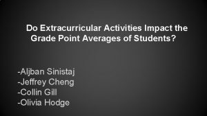 Do Extracurricular Activities Impact the Grade Point Averages