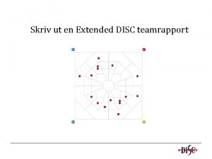 Skriv ut en Extended DISC teamrapport Extended DISC