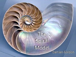 The Spiral Model Damian Gordon Contents 1 2