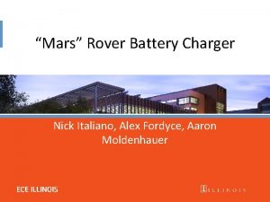 Mars Rover Battery Charger Nick Italiano Alex Fordyce