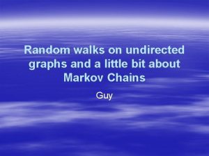 Random walks on undirected graphs and a little